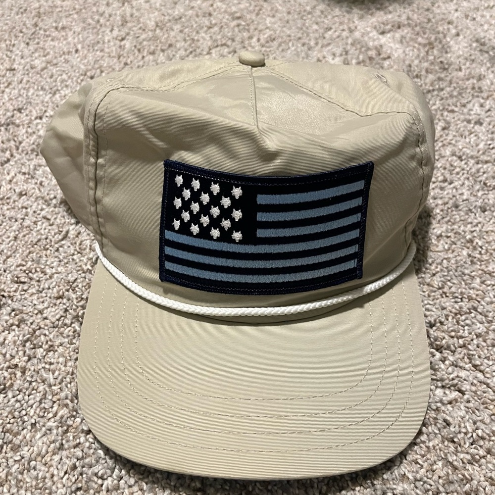 Classic Beige Flag Patch Hat
